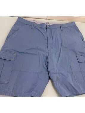 Wrangler Cargo Shorts Mens 40 Relaxed Fit 10" Inseam Hiking Outdoor Blue
